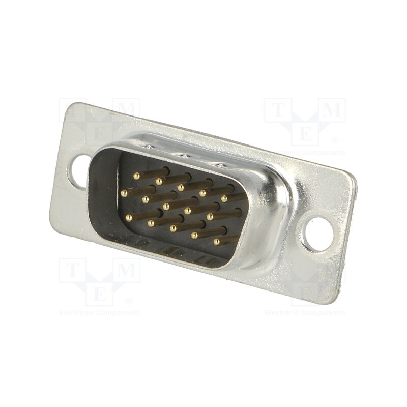 1 pcs x ENCITECH - 2101-0400-01 - D-Sub HD, PIN: 15, plug, male, for cable, soldering, black