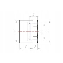 PVC reducing connector with female thread vdl 25 mm 1
