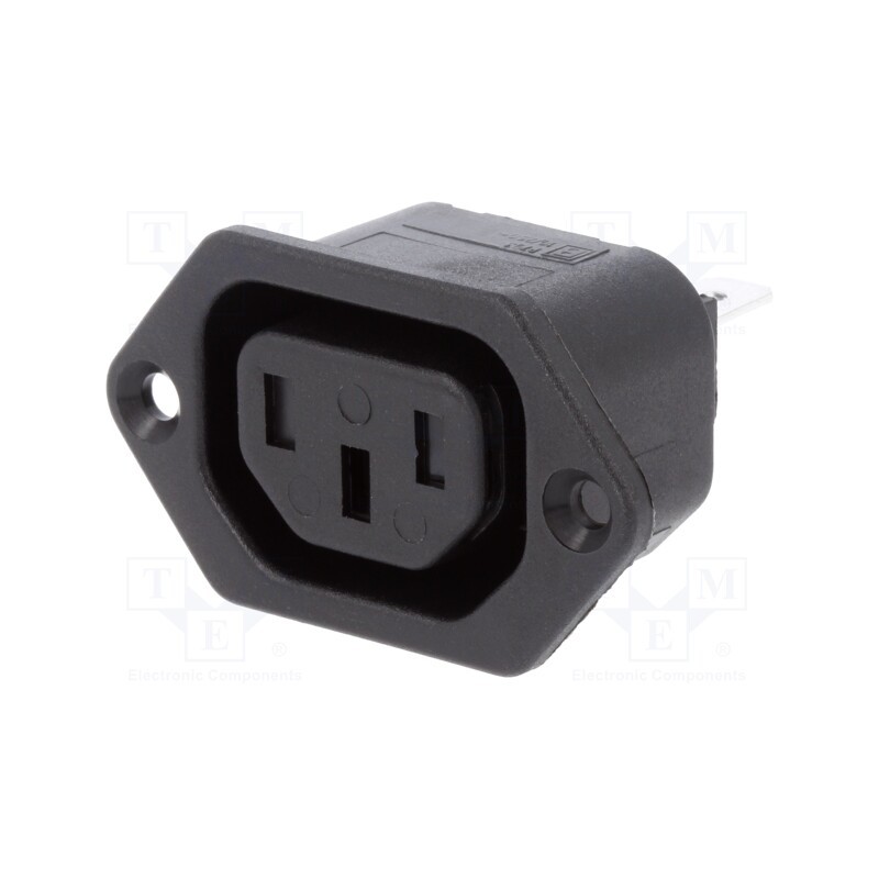 1 pcs x BULGIN - PX0793/63 - Connector: AC supply, socket, female, 10A, 250VAC, IEC 60320