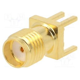 1 pcs x MUELLER ELECTRIC - BU-1420711821 - Socket, SMA, female, card edge,middle board mount, horizontal