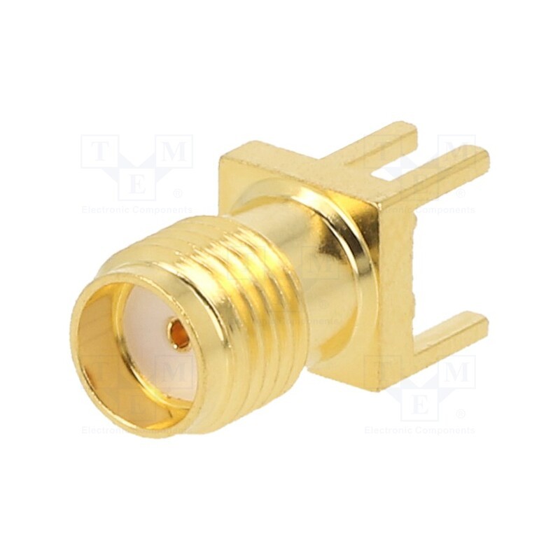 1 pcs x MUELLER ELECTRIC - BU-1420711821 - Socket, SMA, female, card edge,middle board mount, horizontal