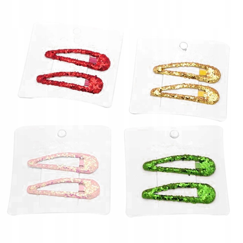 Hair clips, colorful sequins, barrette clips, 8 pcs