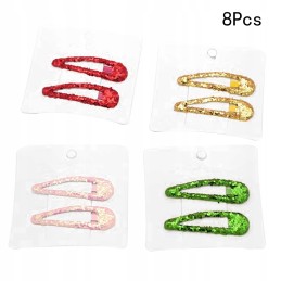 Hair clips, colorful sequins, barrette clips, 8 pcs