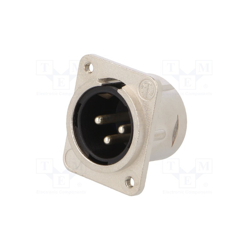 1 pcs x NEUTRIK - NC3MDM3-L-1 - CHASS. CON. MALE 3POLE L W/M3