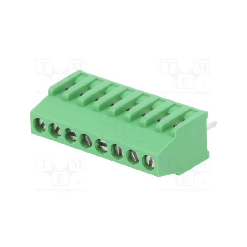 1 pcs x TE Connectivity - 282834-8 - PCB terminal block, angled 90°, 2.54mm, ways: 8, on PCBs, terminal