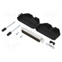 1 pcs x Amphenol Communications Solutions - L17DPPK37-BK+L717SDC37P - D-Sub, PIN: 37, male, straight, soldering, for cable, gold