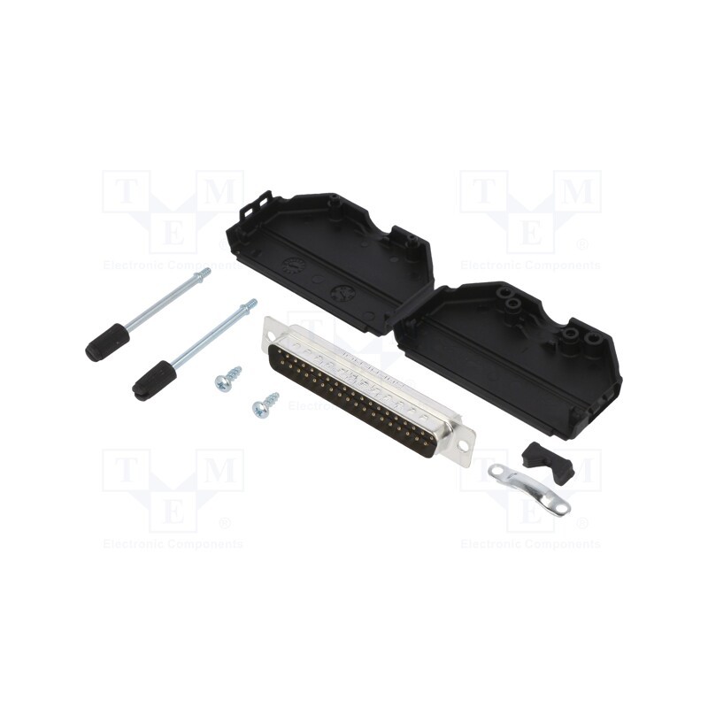 1 pcs x Amphenol Communications Solutions - L17DPPK37-BK+L717SDC37P - D-Sub, PIN: 37, male, straight, soldering, for cable, gold