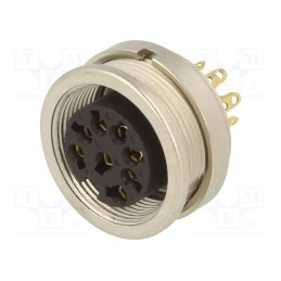 1 pcs x LUMBERG - KFV 80 - Connector: M16, socket, female, soldering, PIN: 8, 5A, 60V, IP40