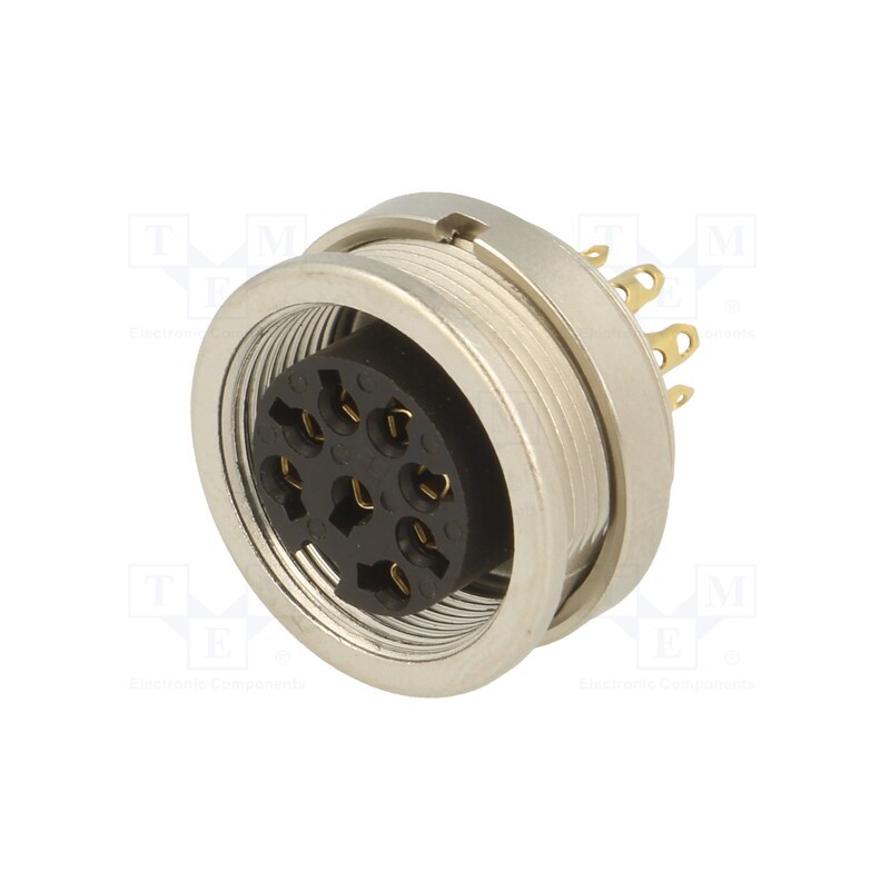 1 pcs x LUMBERG - KFV 80 - Connector: M16, socket, female, soldering, PIN: 8, 5A, 60V, IP40
