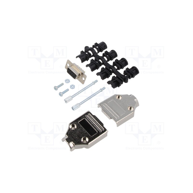 1 pcs x MH CONNECTORS - MHDTPK9-DM9S-K - D-Sub, PIN: 9, plug, female, for cable, straight, soldering