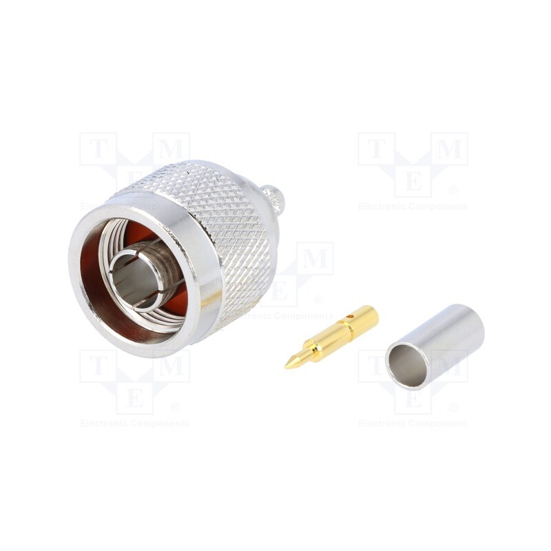 1 pcs x AMPHENOL RF - N1121A1-NT3G-1-50 - Plug, N, male, straight, 50Ω, crimped, PTFE, gold-plated