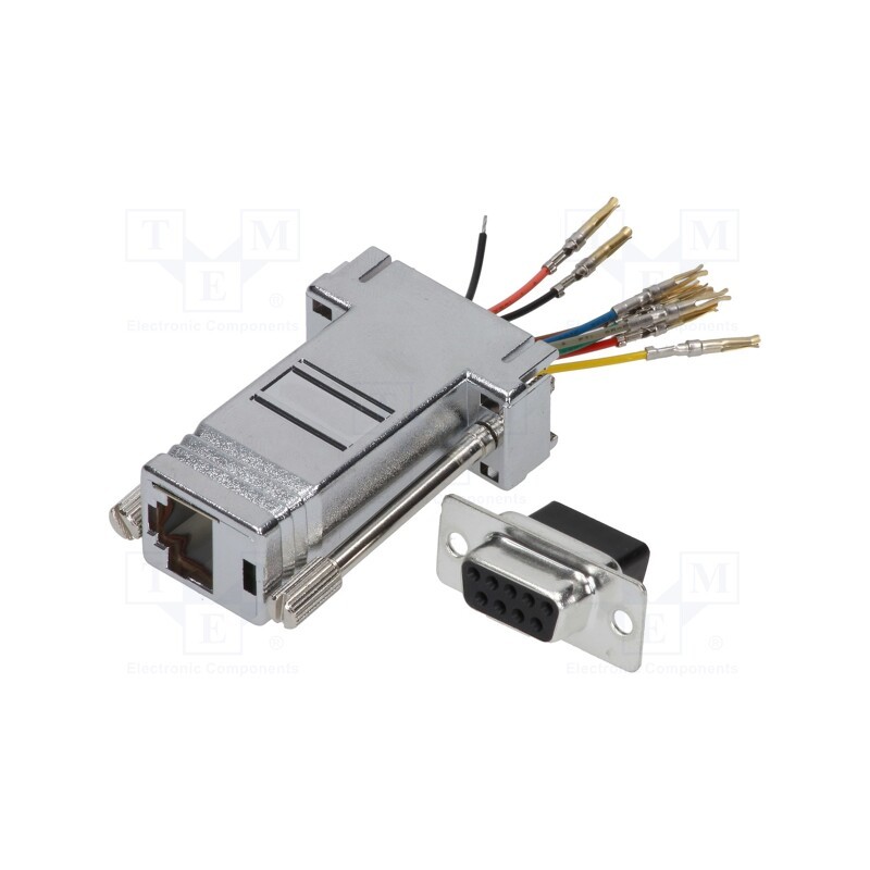 1 pcs x MH CONNECTORS - MHDA9-SMJ8-M-K-RC - Transition: adapter, D-Sub 9pin female,RJ45 socket