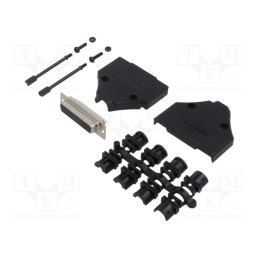 1 pcs x MH CONNECTORS - MHDTPPK25HD44FSK - D-Sub HD, PIN: 44, plug, female, for cable, straight, soldering