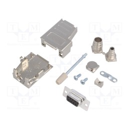 1 pcs x ENCITECH - DSSK09-M-DMS-K - D-Sub, PIN: 9, plug, female, soldering, for cable, black