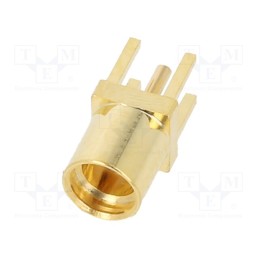 1 pcs x LINX TECHNOLOGIES - CONMMCX001 - Socket, MMCX, female, straight, 50Ω, THT, on PCBs, PTFE, gold-plated