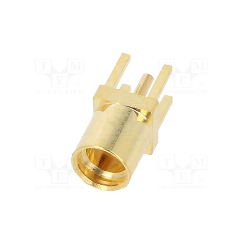 1 pcs x LINX TECHNOLOGIES - CONMMCX001 - Socket, MMCX, female, straight, 50Ω, THT, on PCBs, PTFE, gold-plated