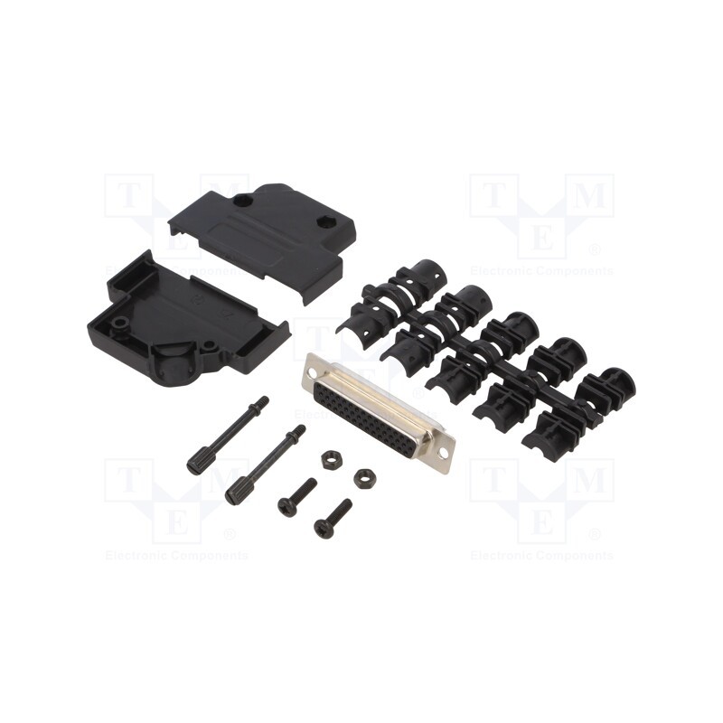 1 pcs x ENCITECH - 6355-0055-13 - D-Sub, PIN: 44, plug, female, soldering, for cable, black