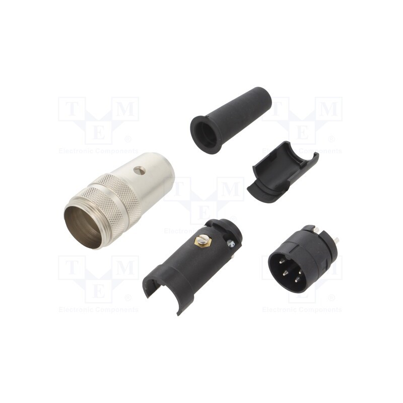 1 pcs x BINDER - 09 0309 00 04 - Connector: M16, plug, 680, male, PIN: 4, unshielded, silver plated