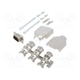 1 pcs x MH CONNECTORS - MHDM9-HD15MS-K - D-Sub HD, PIN: 15, plug, male, for cable, straight, soldering