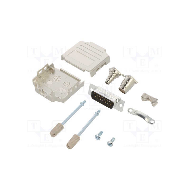 1 pcs x Amphenol Communications Solutions - L17DPPK15-M+L717SDA15P - D-Sub, PIN: 15, male, straight, soldering, for cable, gold 