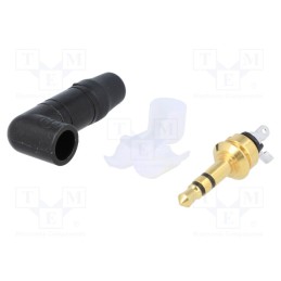 1 pcs x NEUTRIK - NTP3RC-B - Plug, Jack 3,5mm, male, stereo,with strain relief, ways: 3, 4.5mm