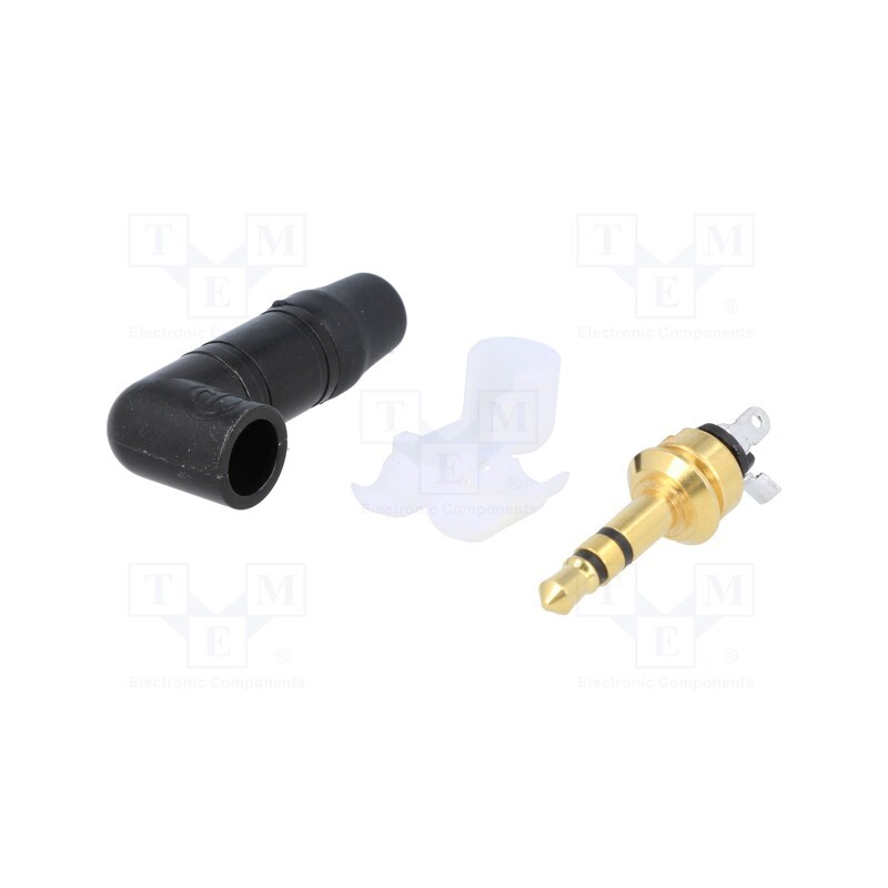 1 pcs x NEUTRIK - NTP3RC-B - Plug, Jack 3,5mm, male, stereo,with strain relief, ways: 3, 4.5mm