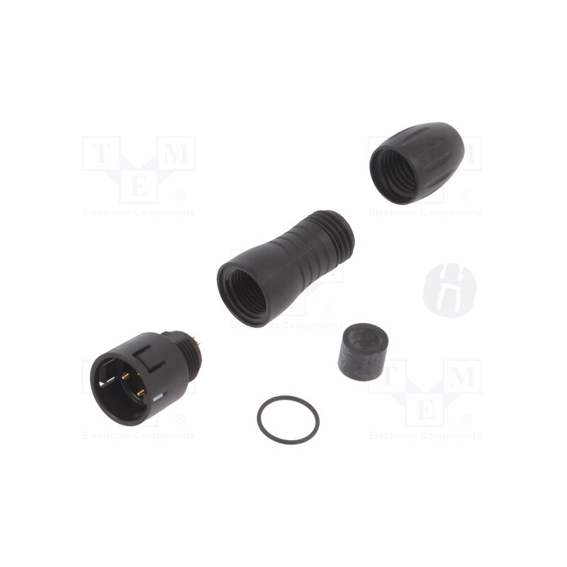 1 pcs x BINDER - 99 9105 00 03 - Connector: circular, plug, 720, male, PIN: 3, Snap-in,friction lock