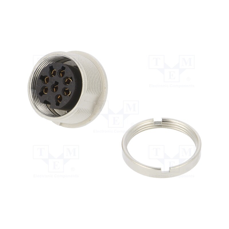 1 pcs x LUMBERG - KGV 81 - Connector: M16, socket, female, soldering, PIN: 8, 5A, 60V, IP40