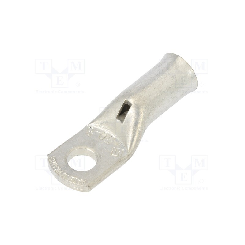 1 pcs x TE Connectivity - 710025-2 - Tip: ring tube, M8, 50mm2, crimped, for cable, non-insulated, 8.3mm