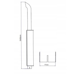 Vertical muffler exhaust pipe Renault Claas inox