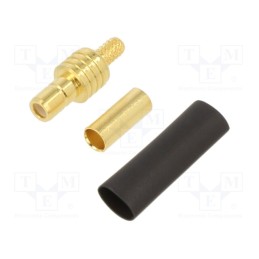 1 pcs x AMPHENOL RF - 142189 - Socket, SMB, male, straight, 50Ω, soldering,crimped, for cable