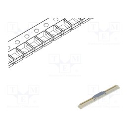 1 pcs x Amphenol Communications Solutions - 61082-121402LF - Connector: PCB to PCB, PIN: 120, 0.8mm, H: 3.7mm, BergStak, 0.8A