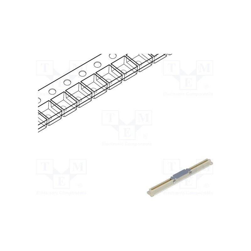1 pcs x Amphenol Communications Solutions - 61082-121402LF - Connector: PCB to PCB, PIN: 120, 0.8mm, H: 3.7mm, BergStak, 0.8A