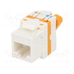 1 pcs x KEYSTONE - 946 - Socket, RJ45, PIN: 8, Keystone, Layout: 8p8c, IDC, angled 90°