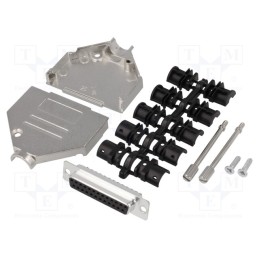 1 pcs x ENCITECH - DTZK25-DBS-K - D-Sub, PIN: 25, plug, female, soldering, for cable, black