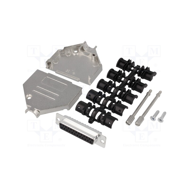 1 pcs x ENCITECH - DTZK25-DBS-K - D-Sub, PIN: 25, plug, female, soldering, for cable, black