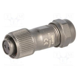 1 pcs x WEIPU - ST1210/S2 - Plug, ST12, female, PIN: 2, IP67, 5÷8mm, 13A, soldering, for cable