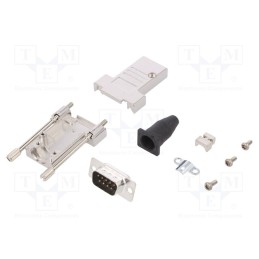 1 pcs x ENCITECH - 6355-0040-01 - D-Sub, PIN: 9, plug, male, soldering, for cable, black