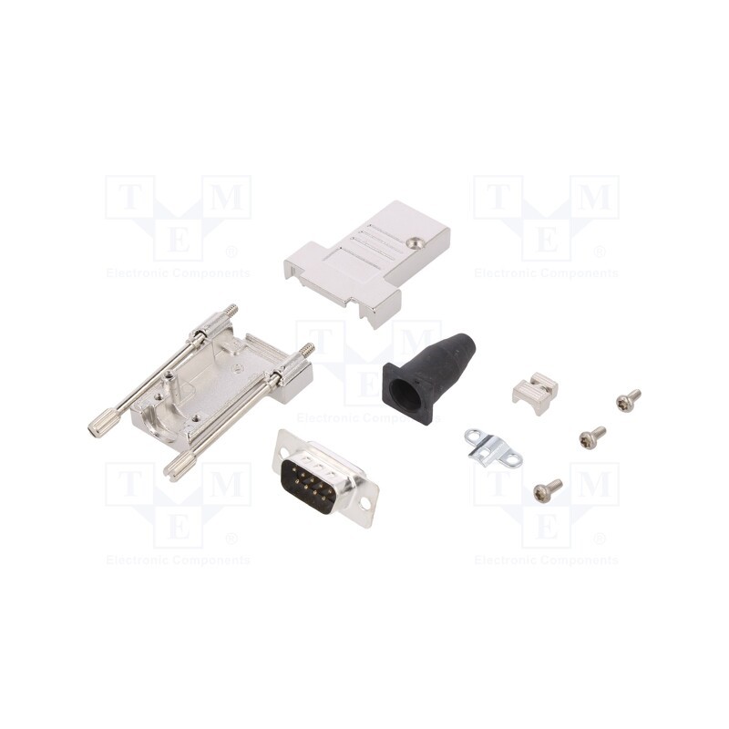 1 pcs x ENCITECH - 6355-0040-01 - D-Sub, PIN: 9, plug, male, soldering, for cable, black