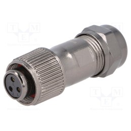 1 pcs x WEIPU - ST1210/S3 - Plug, ST12, female, PIN: 3, IP67, 5÷8mm, 13A, soldering, for cable