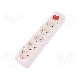 1 pcs x JONEX - 5907570028555 - Connector: AC supply, female, splitter, 2P+PE, 250VAC, 16A, white