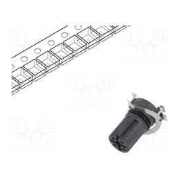 1 pcs x AMPHENOL LTW - MSDS-04PFFT-EE0001 - Socket, M12, PIN: 4, female, D code-Ethernet, on PCBs, SMT, 250V, 4A