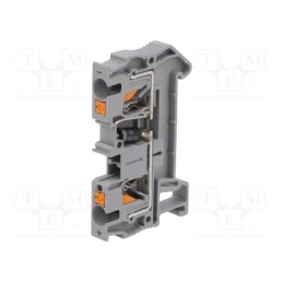 1 pcs x PHOENIX CONTACT - PT 4-DIO 1N 5408/L-R – 3212112 - Splice terminal: rail, 0.2÷6mm2, ways: 1, terminals: 2, grey, PT