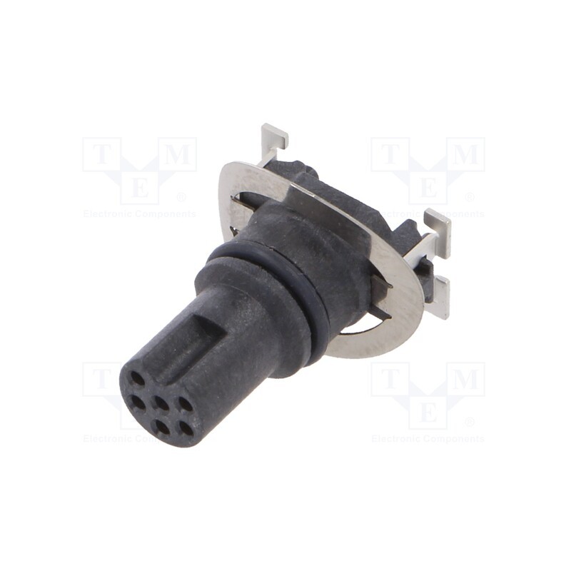 1 pcs x AMPHENOL LTW - M8AS-06PFFT-EE0001 - Connector: M8, female, PIN: 6, on PCBs, socket