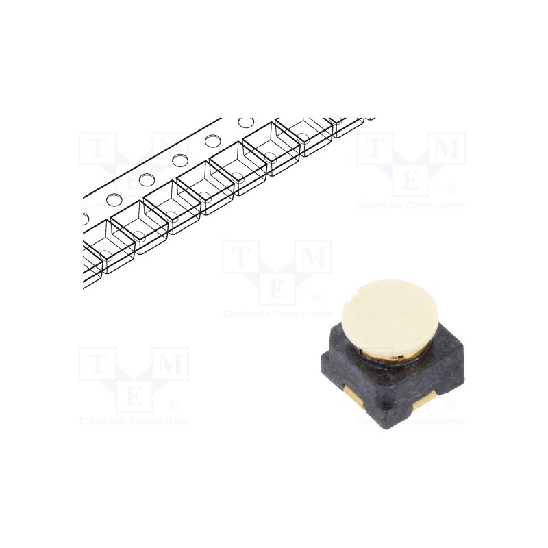 1 pcs x AMPHENOL RF - 908-22101T - Socket, MMCX, female, straight, 50Ω, SMT, on PCBs, LCP, gold-plated