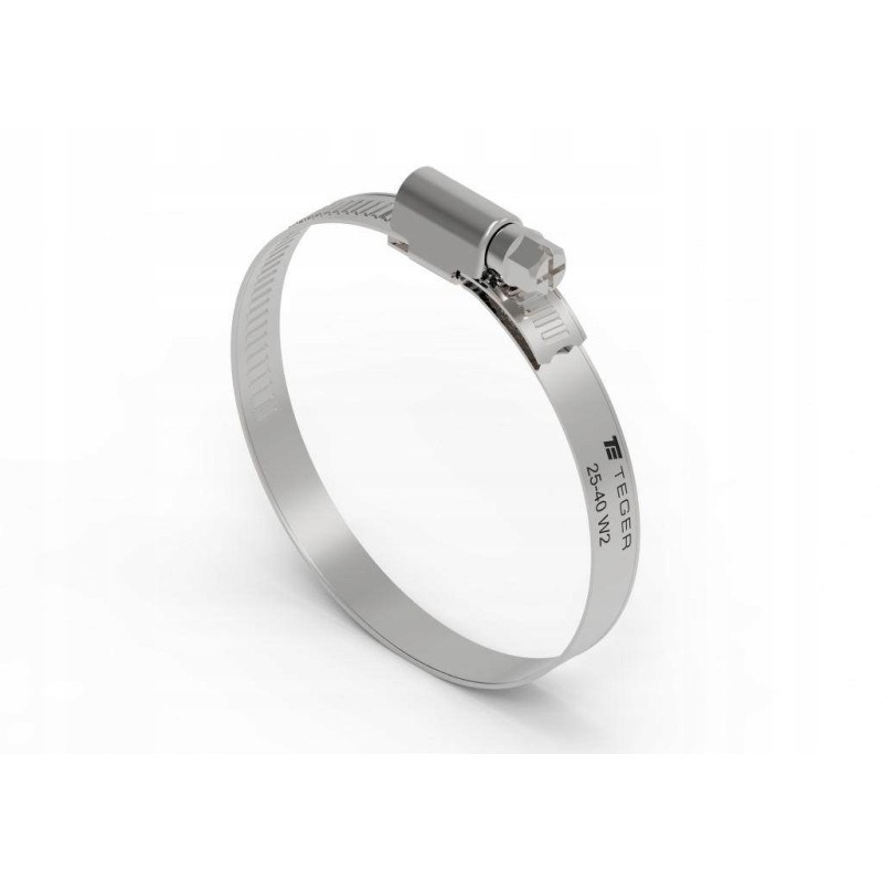Clamping band 25 40 worm clamp w2 steel n