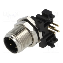1 pcs x DEGSON ELECTRONICS - SR-M12D-04P-MM-SF7003-00A(H) - Socket, M12, PIN: 4, male, D code-Ethernet, THT, IP65,IP67, 250V, 4A