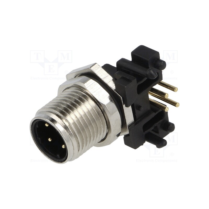 1 pcs x DEGSON ELECTRONICS - SR-M12D-04P-MM-SF7003-00A(H) - Socket, M12, PIN: 4, male, D code-Ethernet, THT, IP65,IP67, 250V, 4A