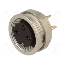 1 pcs x LUMBERG - 0304 03 - Connector: M16, socket, female, soldering, PIN: 3, 5A, 250V, IP68