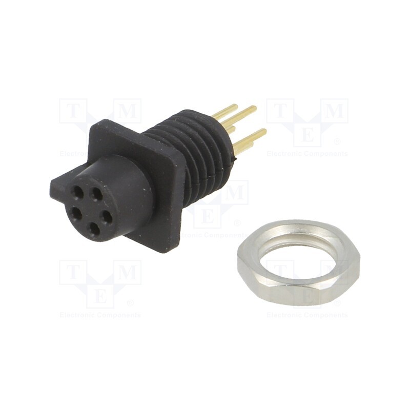 1 pcs x BINDER - 09 9792 20 05 - Connector: circular, socket, 709,719, female, PIN: 5, gold-plated